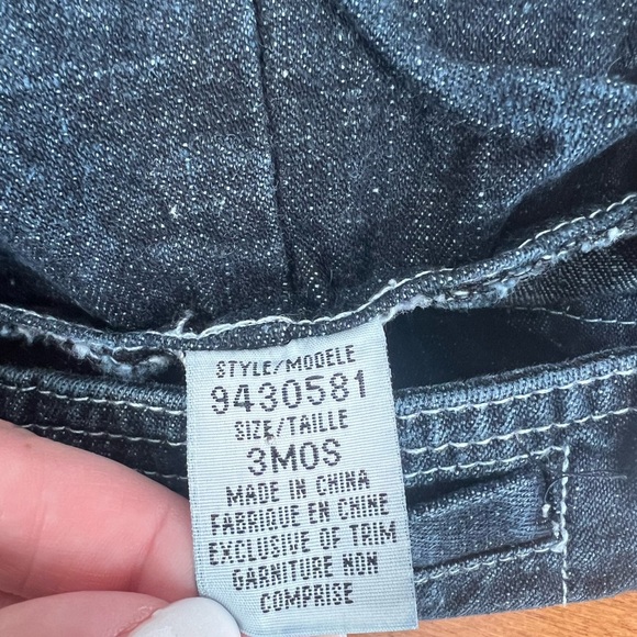 Vintage Denim Overalls Dark Wash Embroidered Fire Truck Theme 3M Baby Boy - Picture 5 of 5